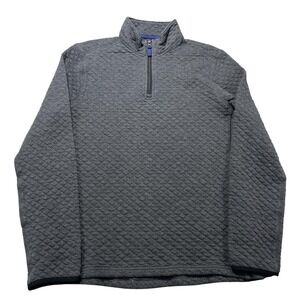 J.Crew Sweatshirt Mens Medium Gray Authentic Fleece 1/4 Zip Mock Neck Pullover